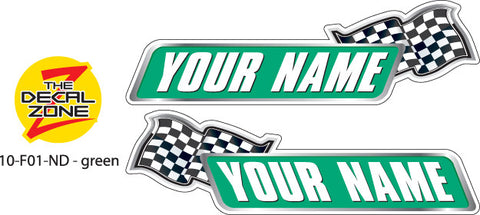 10-F02-ND NAME DECAL green