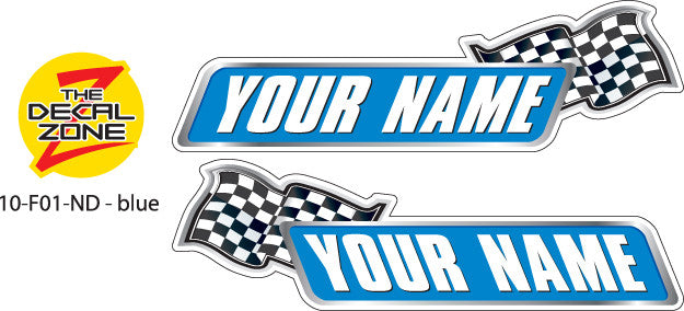 Drivername Racing Logo The Decal Zone Go Kart Driver Name Decals | The Decal Zone
